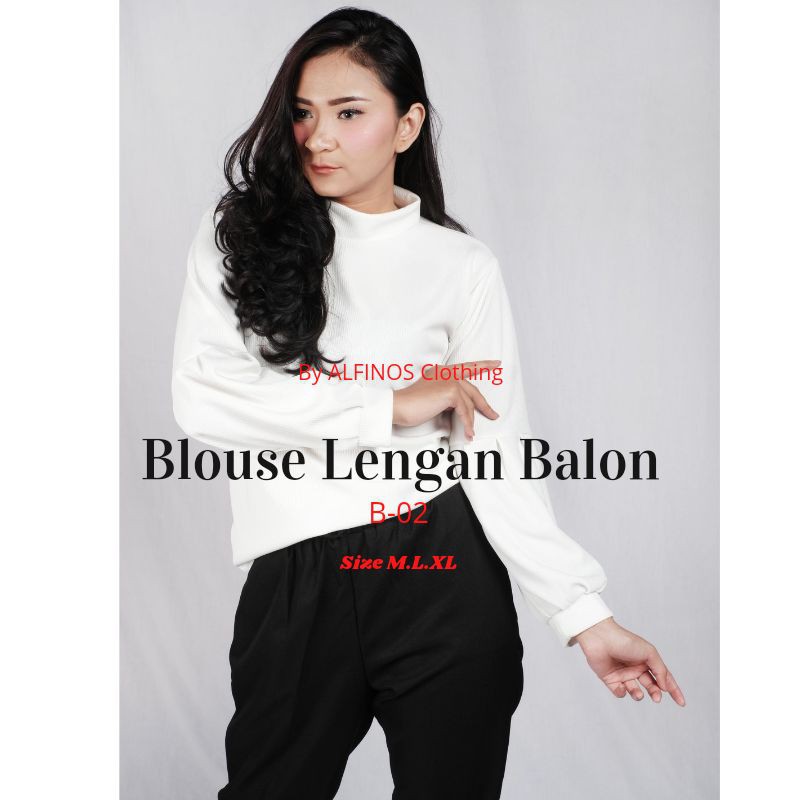 Blouse Wanita | Blouse Lengan Balon | Blouse Balon | Bluse Lengan Balon | Blus Lengan Balon