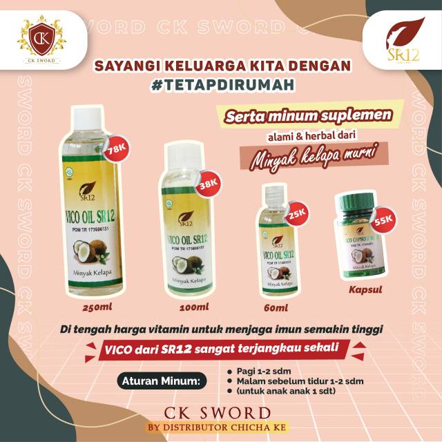 VCO VIRGIN COCONUT OIL SR12 Herbal BPOM ori