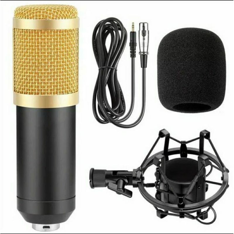 Paket Mic Condenser BM800 FULL AKSESORIS ARM Stand Mic Spiliter Grosir