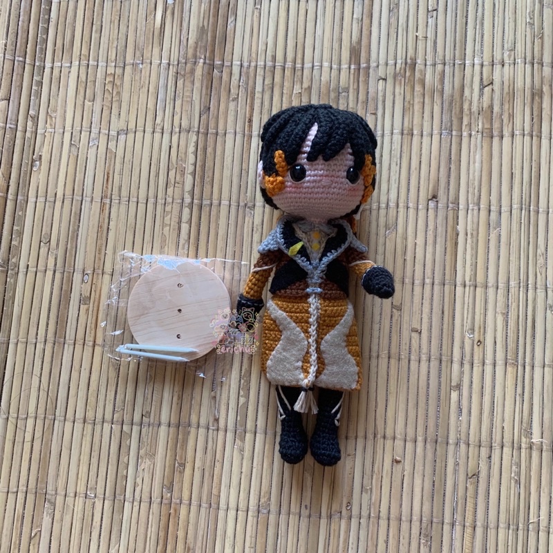 Zhongli Genshin Impact Amigurumi Crochet Doll Boneka