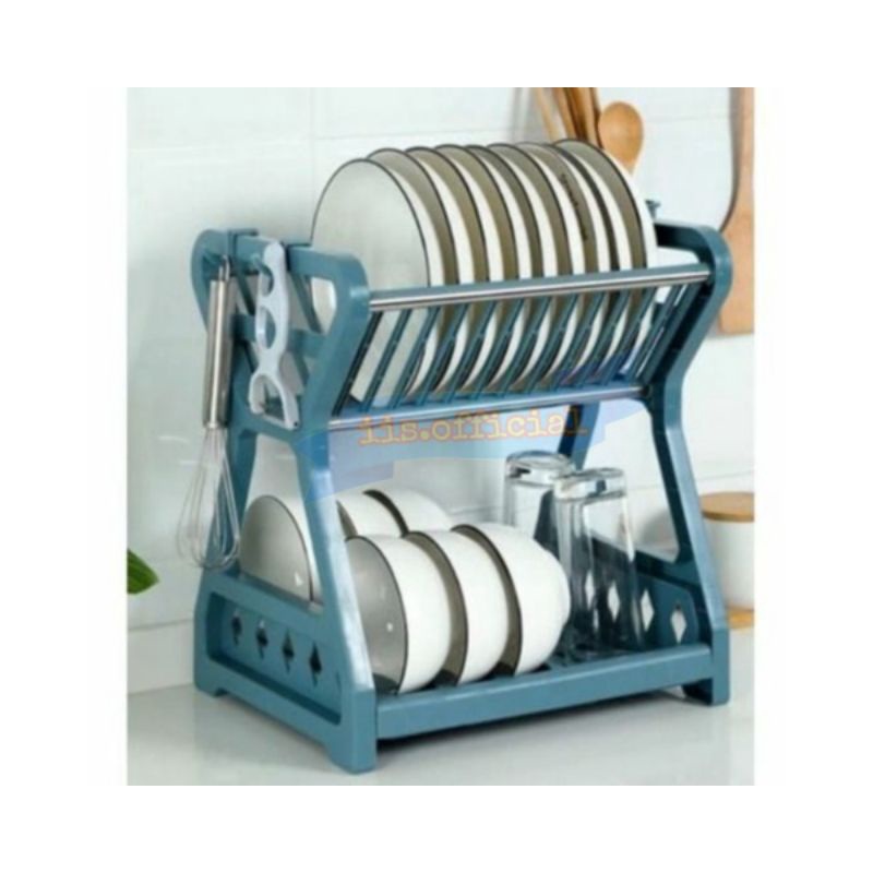 RAK PIRING PLASTIK 2 SUSUN / RAK PIRING SUSUN / RAK PIRING PLASTIK / RAK PIRING 2 SUSUN