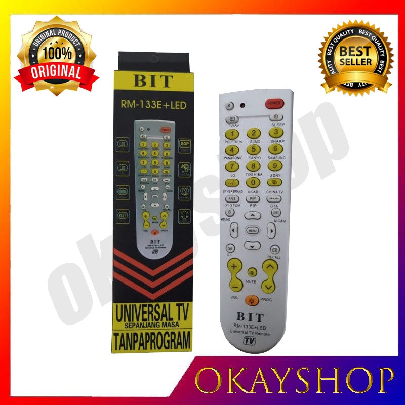 Okayshop Remote TV BIT RM-133E+LED