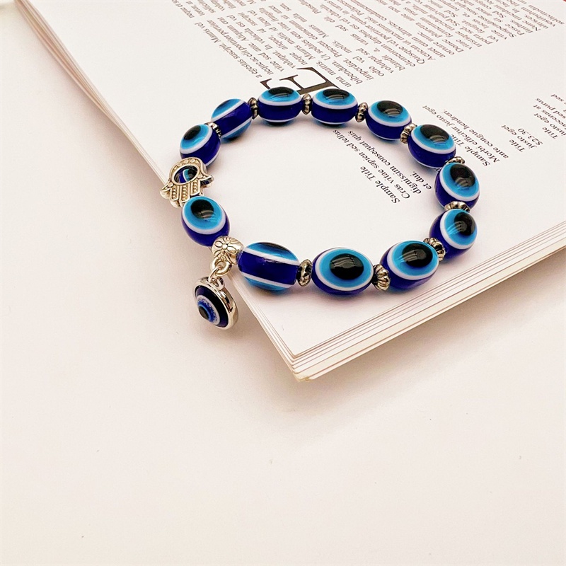Gelang Keberuntungan Desain Mata Iblis Warna Biru Untuk Perlindungan Dan Berkat
