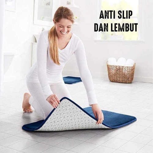 KESET KAKI DAPUR KAMAR MANDI LEMBUT DAN TEBAL ANTI SLIP  MENYERAP AIR DAN MINYAK 40x60CM