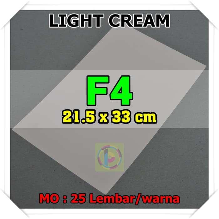 

Dijual Kertas Karton Jasmine Uk. F4 LIGHT CREAM KREM 180 terbaik