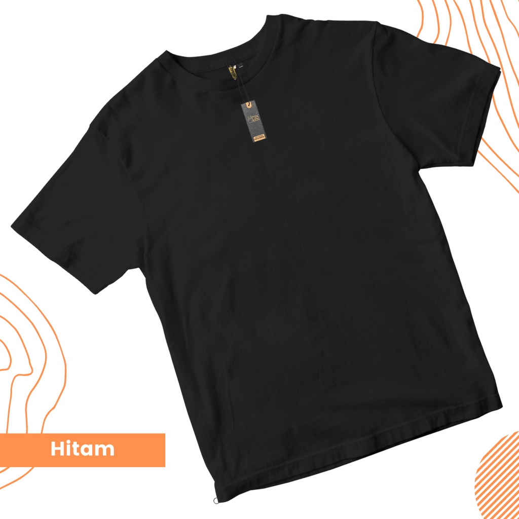 Kaos Anak Polos Lengan Pendek Hitam Combed Unisex 1 2 3 4 5 6 7 8 9 10 Tahun