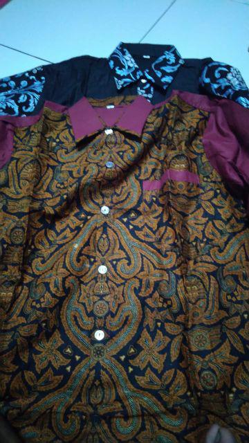 Bswartbatik Hrb026 Kenongo Hem Pendek Songket Pekalongan M L Xl Batik Pria Murah Moderngrosir
