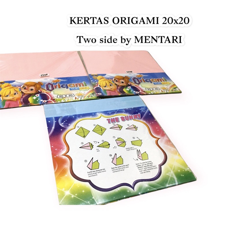 

MENTARI KERTAS ORIGAMI WARNA LIPAT 20x20 TWO SIDE
