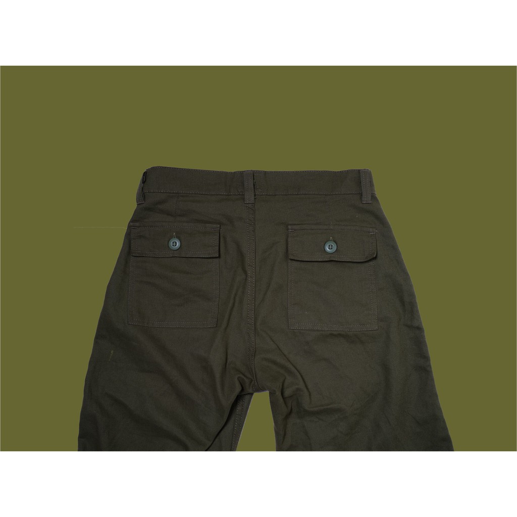 FELICE Jeans FATIGUE Pants - Celana Canvas Warna Green Millitary Pria