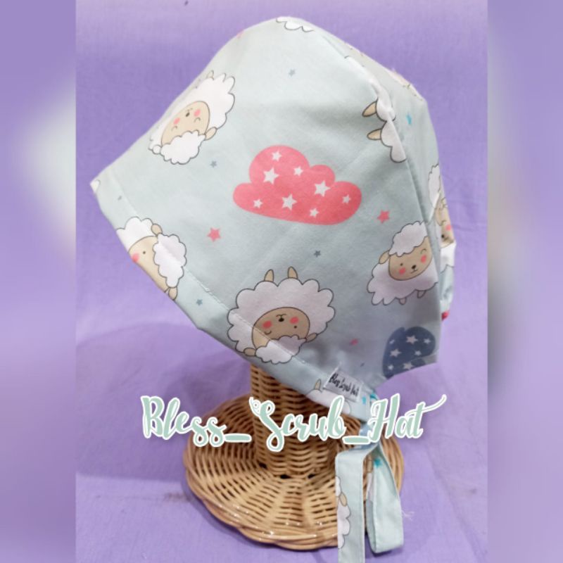 Topi Bedah / Nurse Cap/ Sugical cap/ Topi Motif/Domba