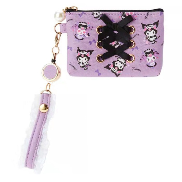 

Bagus Dompet Koin Uang Kartu Pass Card Id Card Kuromi Original Sanrio Trendi