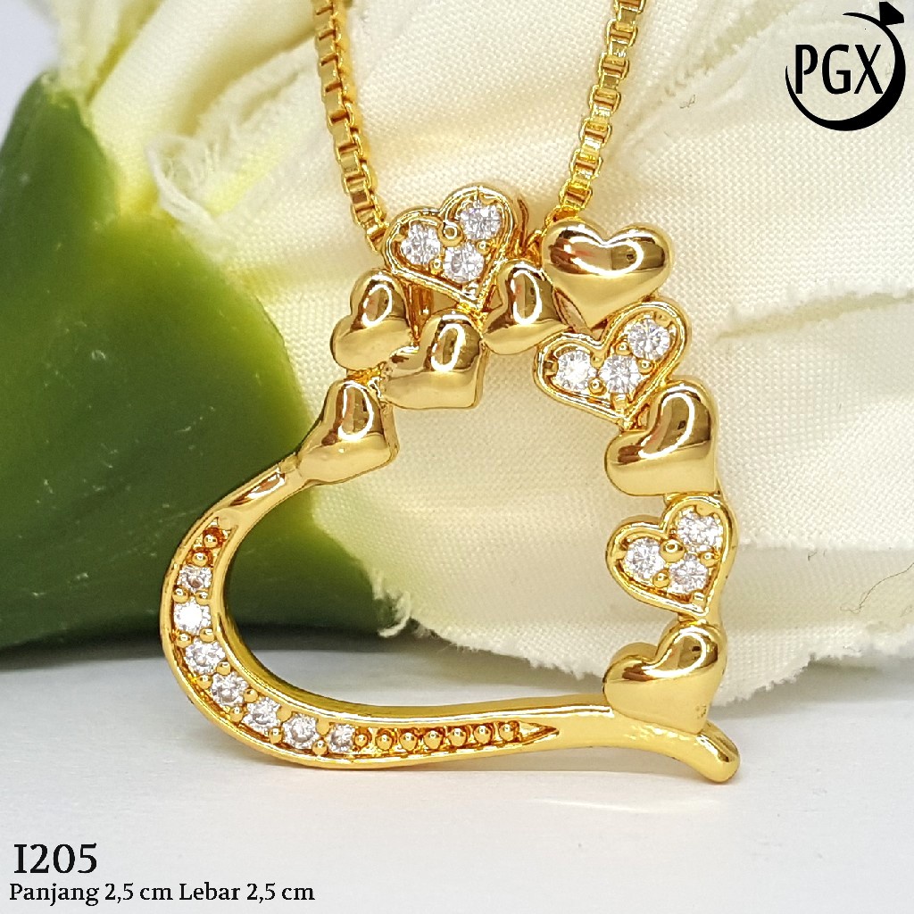 PGX Liontin Kalung Xuping Wanita Perhiasan Lapis Emas Aksesoris Fashion - I205