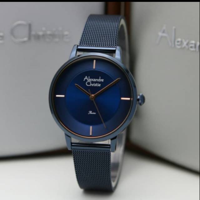 Jam wanita alexandre christie AC2853 full biru