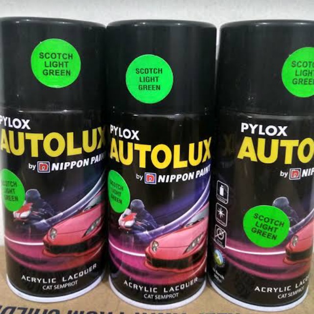 

Cat Pylox Autolux 1737 Scotch Light Green / hijau neon / stabilo semprot NIPPON PAINT