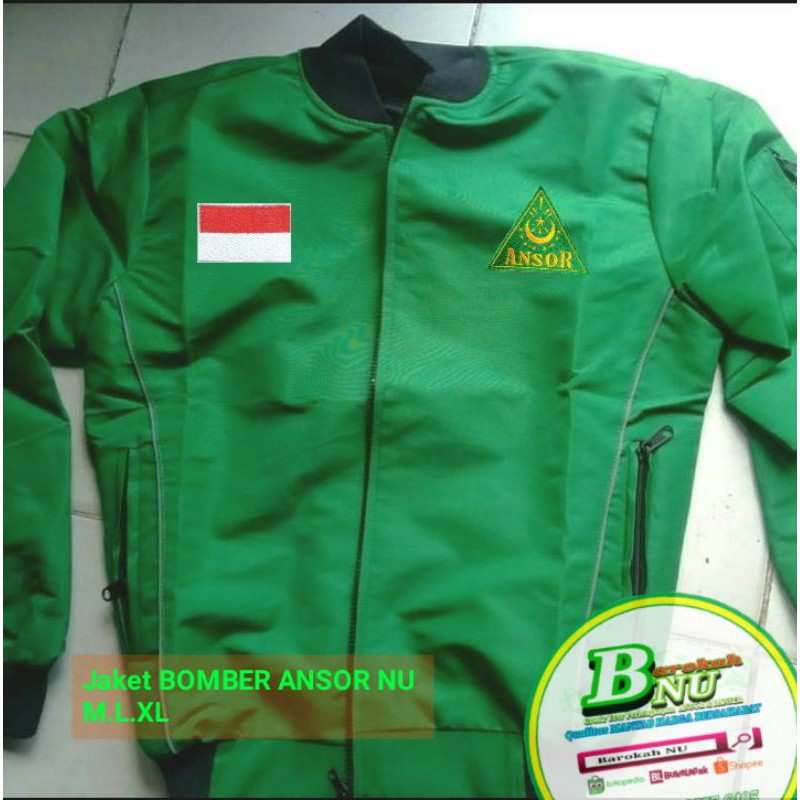 JAKET BOMBER ANSOR HIJAU NU
