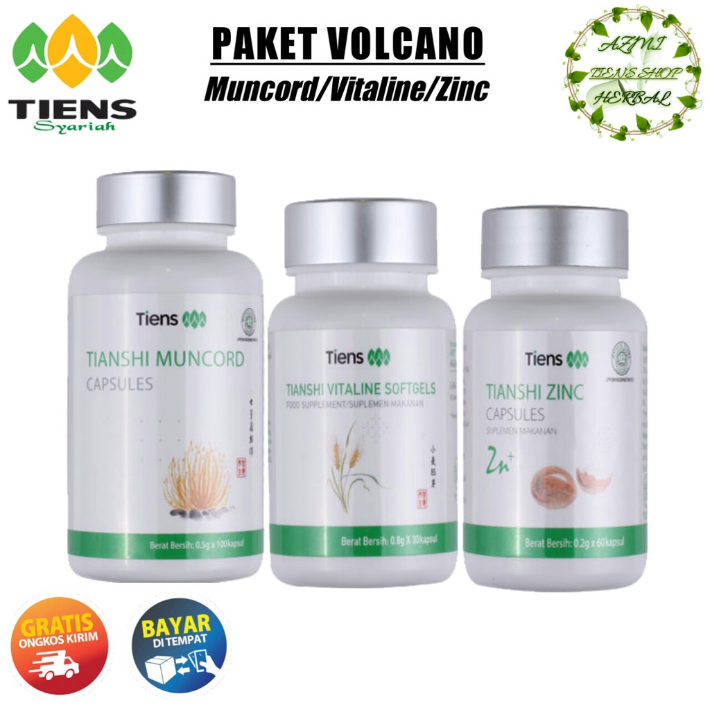 Tiens paket volcano, muncord, zinc, vitaline