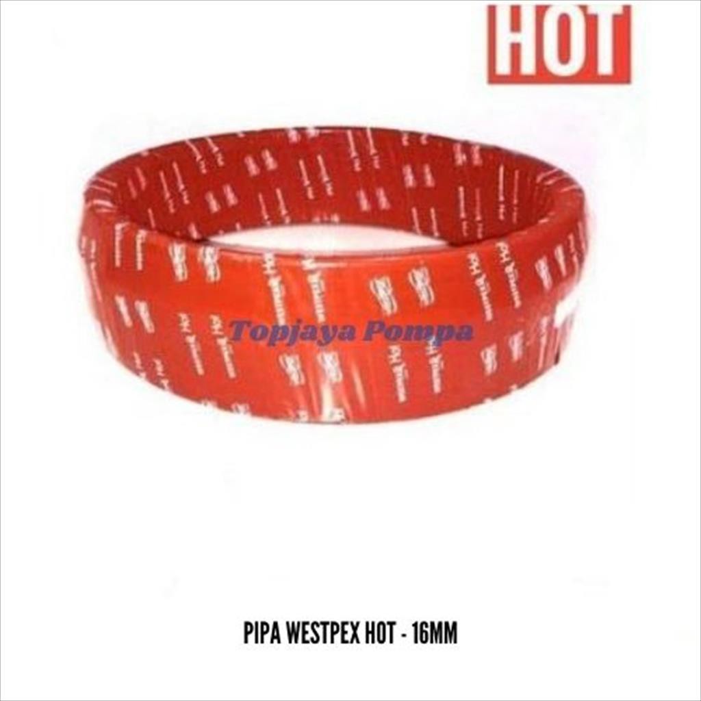 PIPA WESTPEX 1/2&quot; 16 mm Merah Hot Water Air Panas per roll 50 m RED