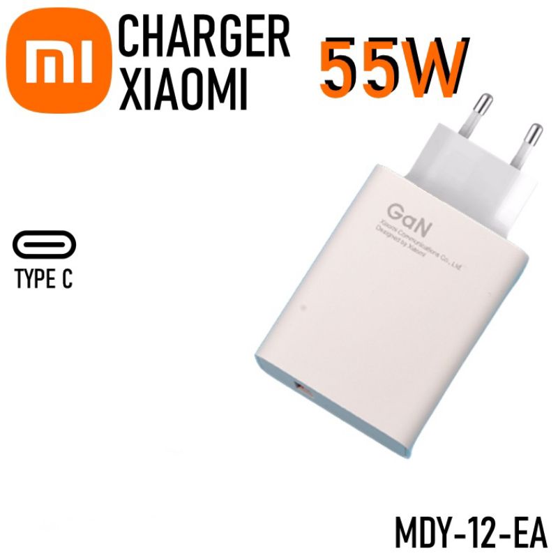 Charger Xiaomi Fast Charging Type C Tipe C 65W MDY-11-ED)