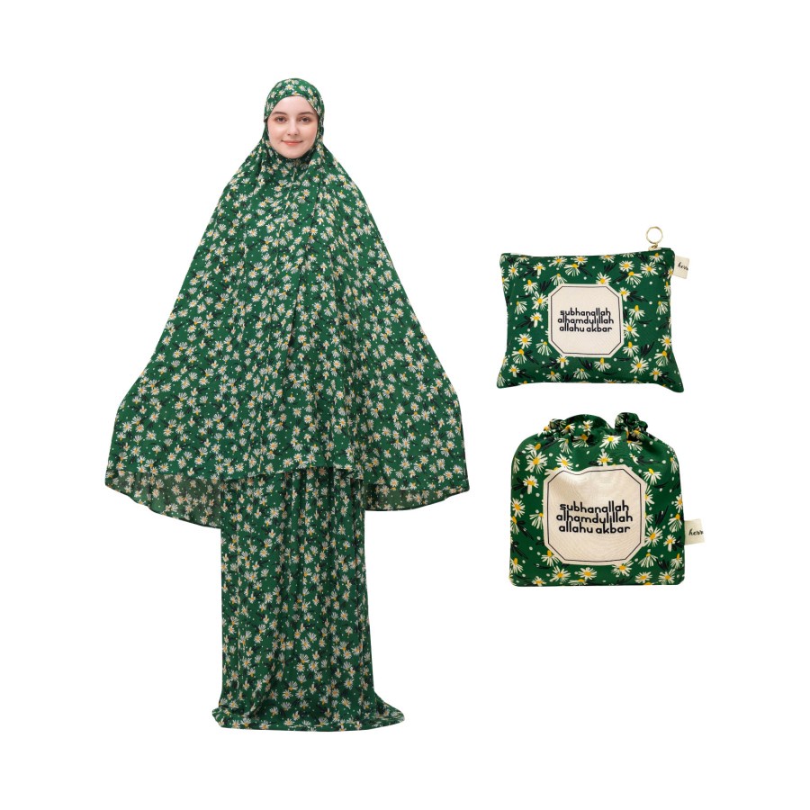 herroom Ready Stock Mukena Midi Daisy
