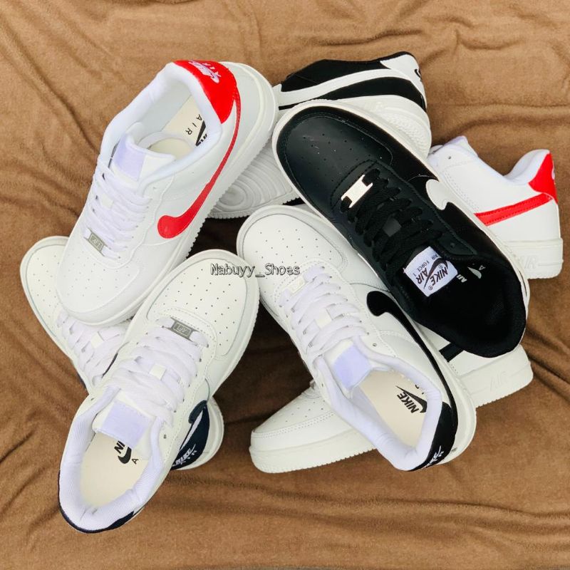 SEPATU PRIA DAN WANITA WHITE BLACK WHITE RED BLACK WHITE PUTIH NAVY NK3 A1R FORC3 1 ONE SEPATU SNEAKERS PEREMPUAN DAN LAKI LAKI SEPATU KASUAL SEPATU PENDEK SEPATU