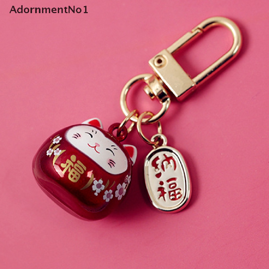 (AdornmentNo1) Gantungan Kunci Mobil / Tas Bentuk Kucing Keberuntungan Gaya Jepang