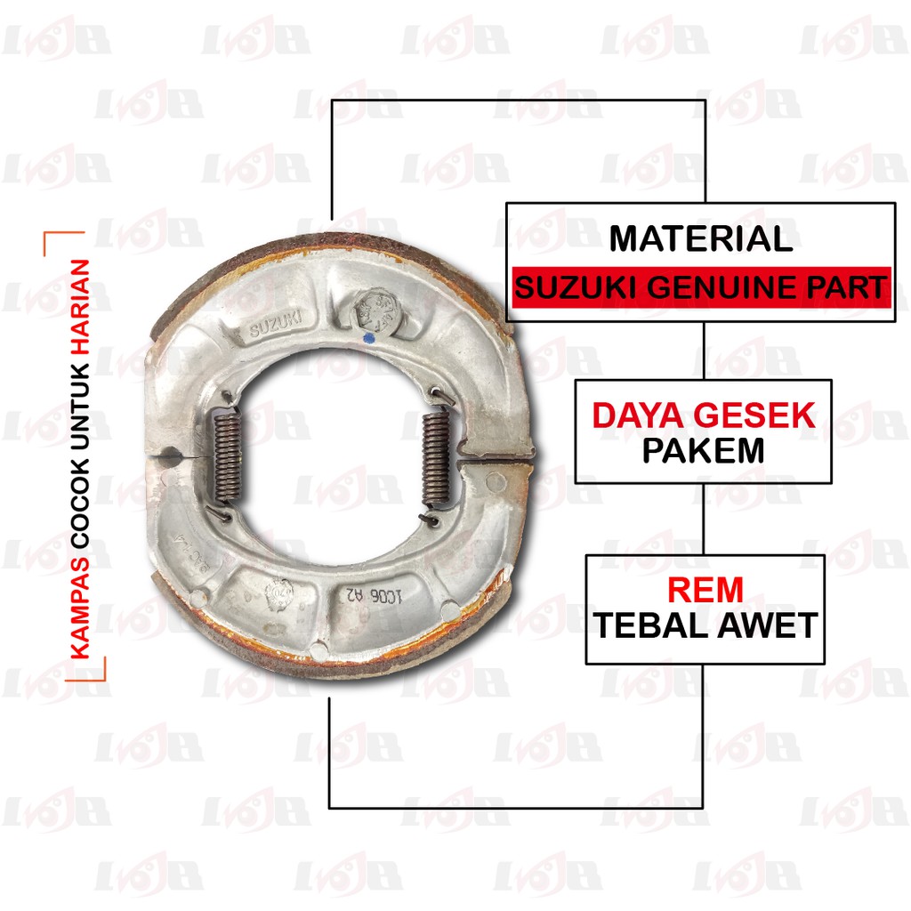 ORIGINAL Kampas Rem Belakang Suzuki Nex Firodo Tromol non cakram Rear Ori SGP