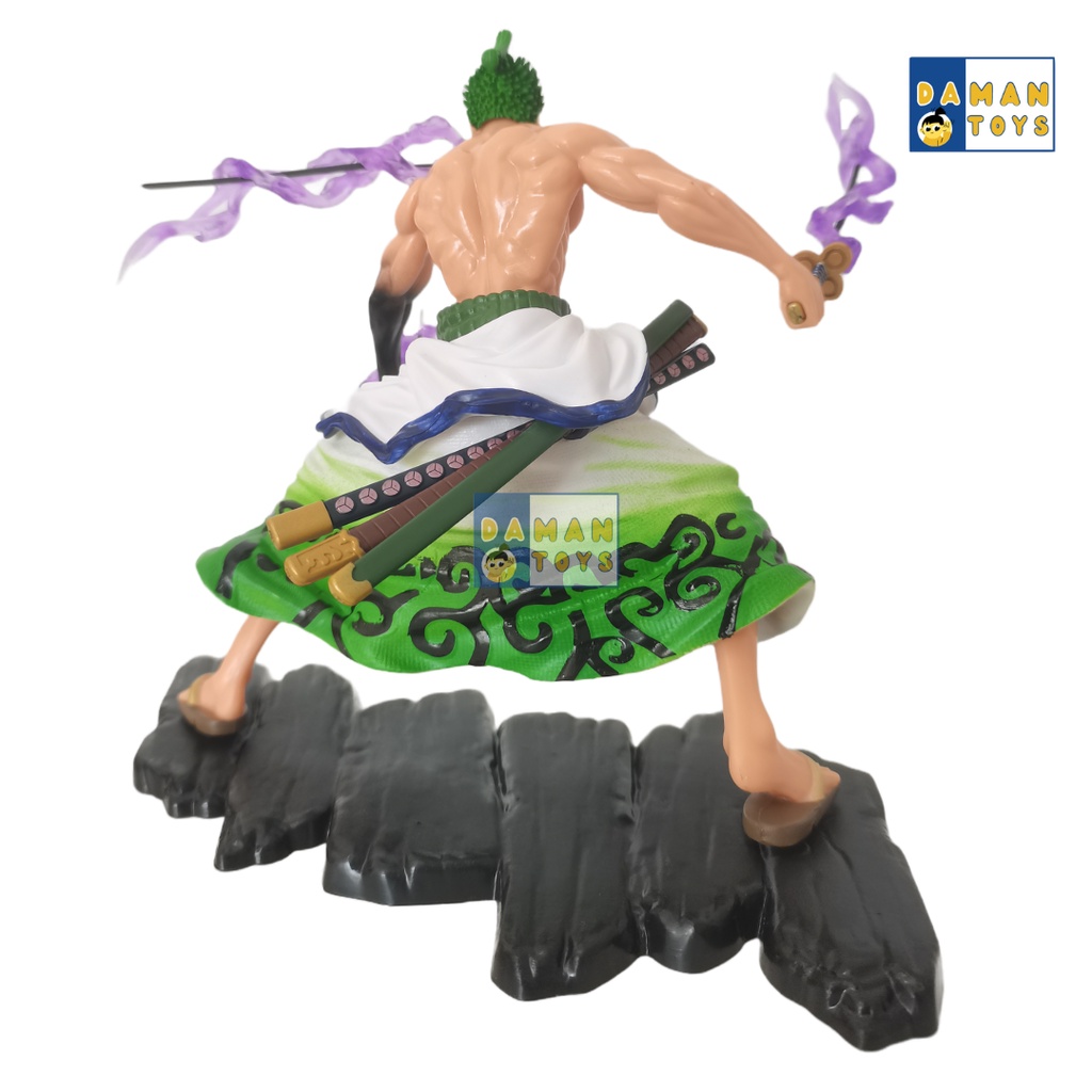 Action Figure Anime One Piece Roronoa Zoro Threeblade Patung Pajangan Koleksi