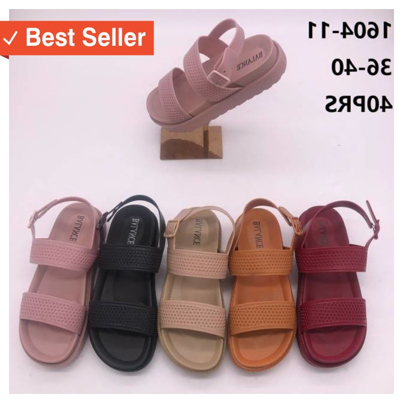 SANDAL WANITA KAKI MURAH / BALANCE 1604-11/SANDAL JELLY WANITA/wedges jelly balance/wedges jelly
