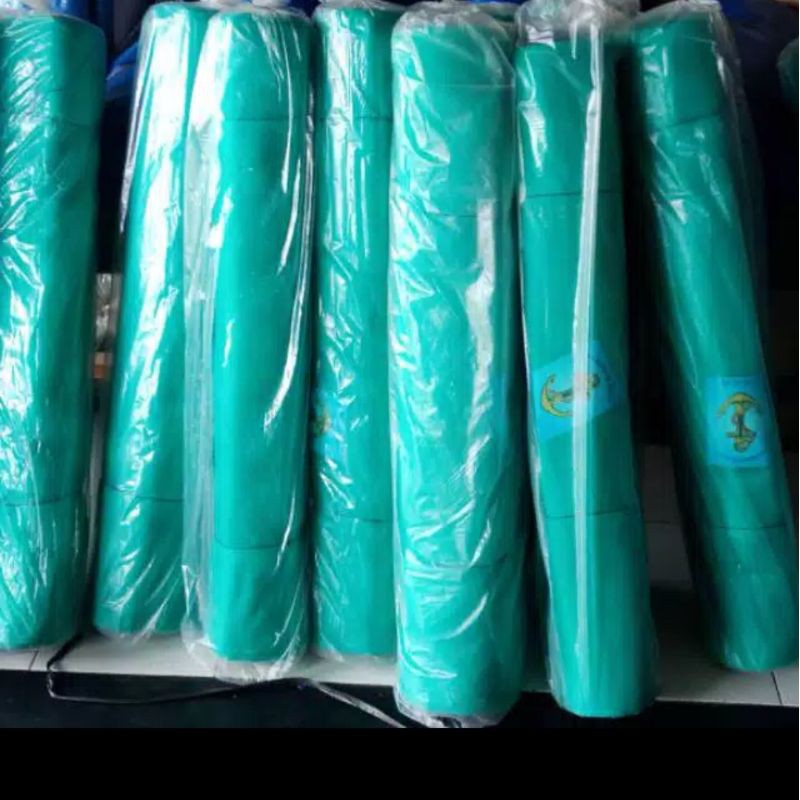 Waring keramba ikan kotak ukuran 7 x 3 x 1.5. waring hijau