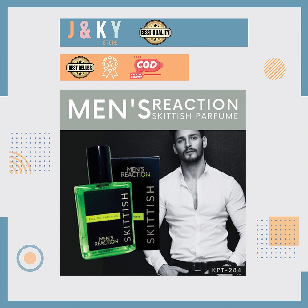 COD Skittish Men's Reaction Original Parfum Pria Yang Memiliki 3 Notes Aroma
