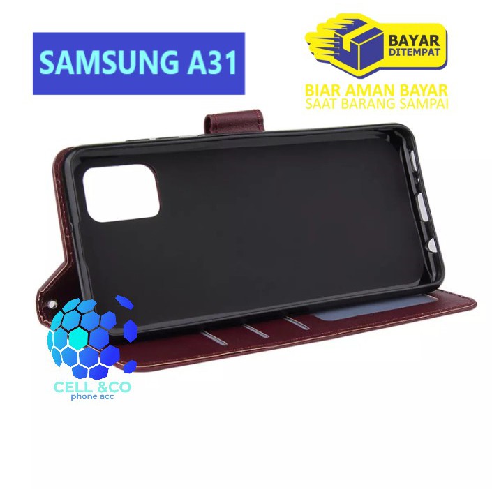 Flip cover SAMSUNG A31 Flip case buka tutup kesing hp casing flip case leather wallet