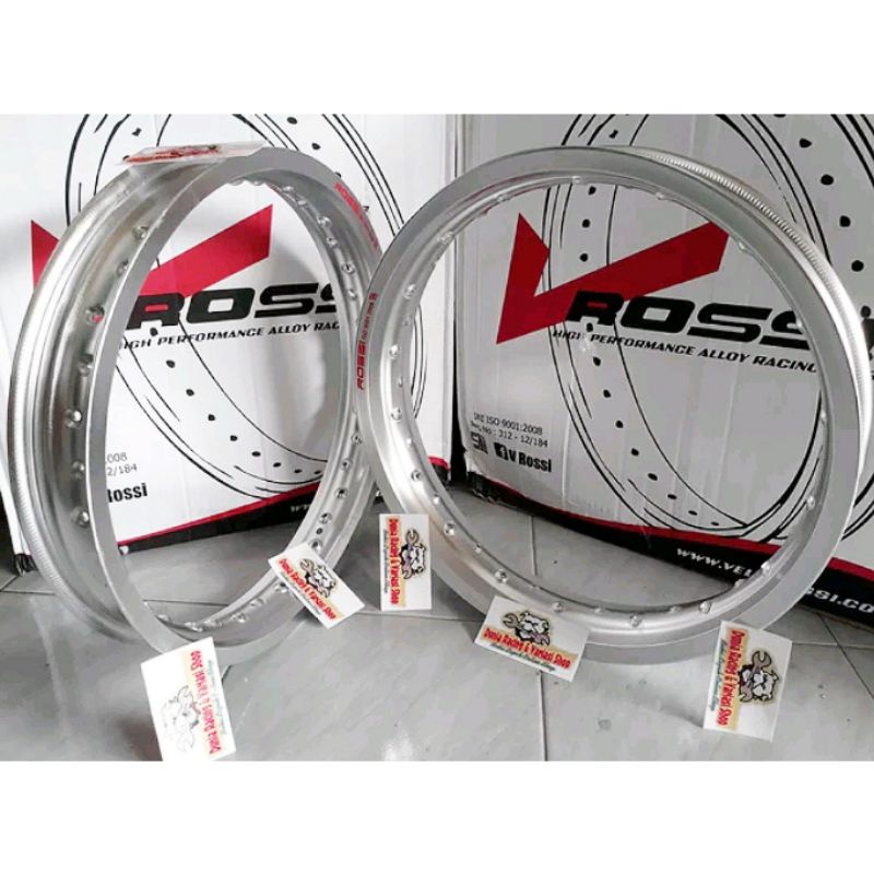 Velg Rossi Pelek Rossi 140 160 18 160 185 18 - 185 215 18 - 215 250 18 250 300 18 300 350 18 Velg Rossi ring 18 Lingkaran Rossi Hitam Gold silver Sepasang 2 velg