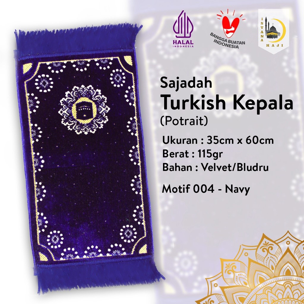 Sajadah Anak Bahan Bludru Sajadah Muka 35x60 cm