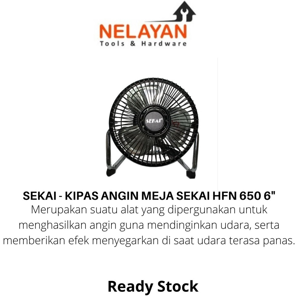KIPAS ANGIN MEJA SEKAI HFN 650 6"