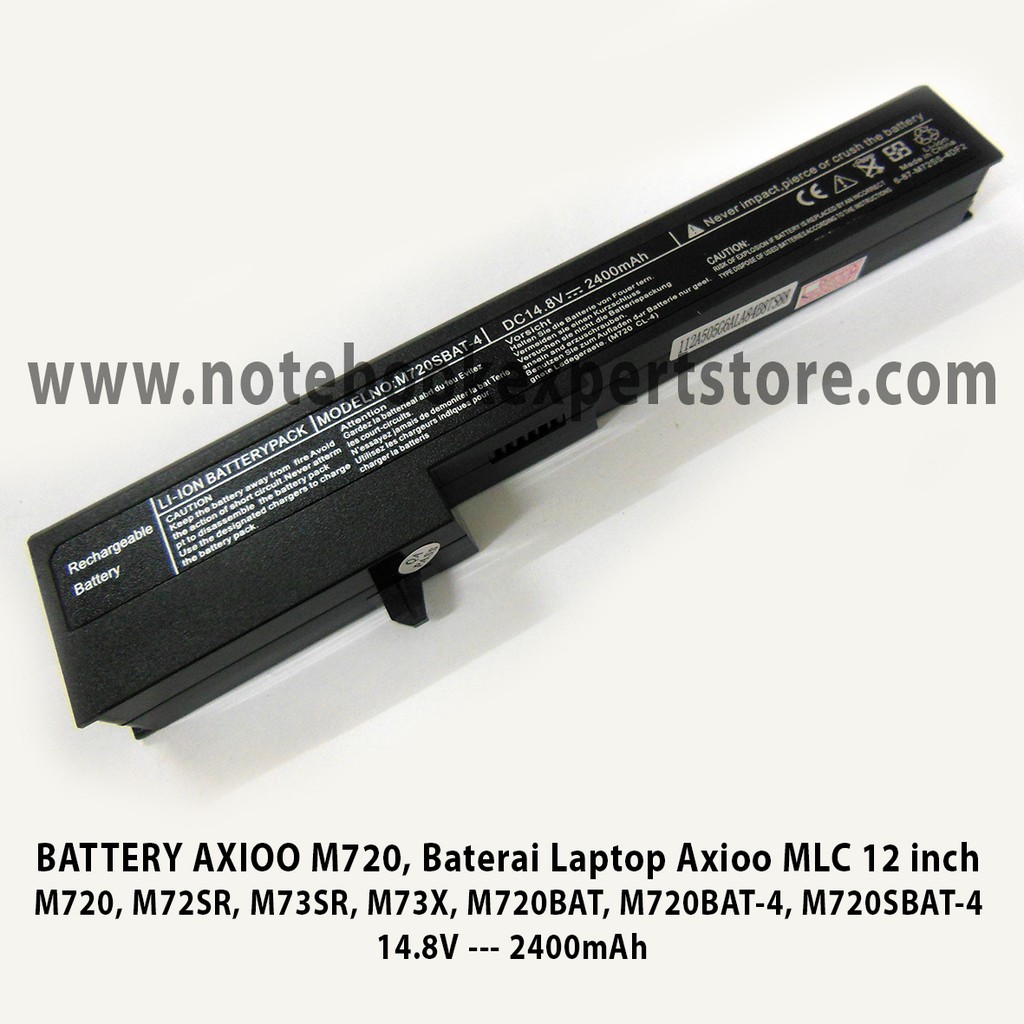 BATERAI FOR LAPTOP AXIOO M720, M720, M72SR, M73SR, M73X, M720BAT, M720BAT-4 OEM