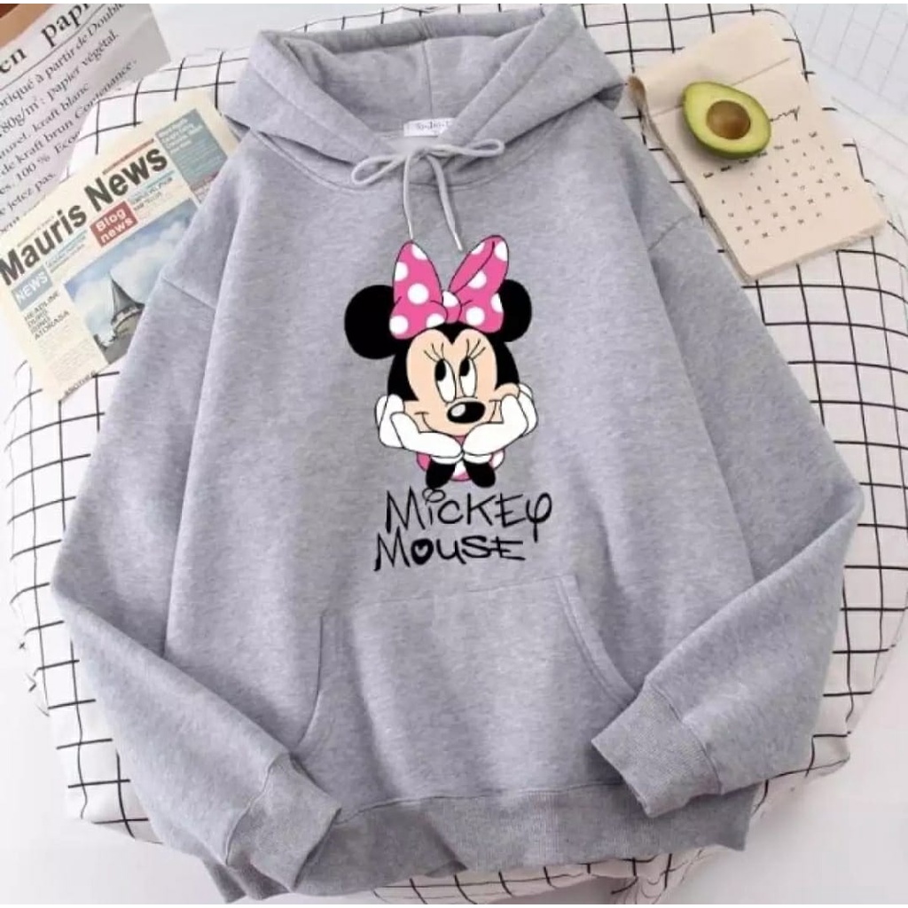 HOODIE MICKY MINNIE MOUSE / HOODIE WANITA TEBAL