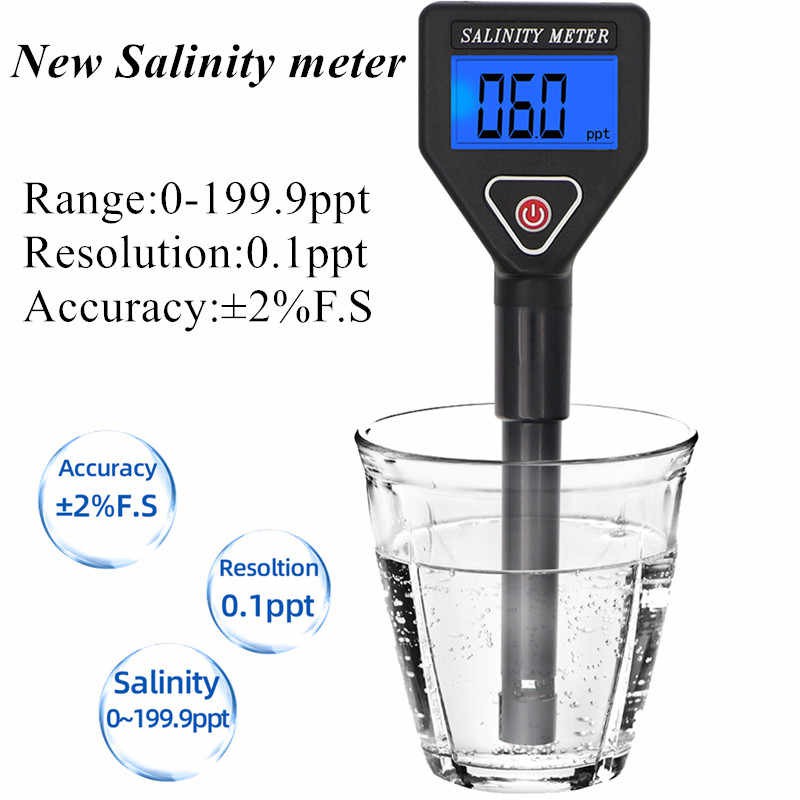 Salinity Meter Digital Seawater Food Salinity Tester Salt Concentration