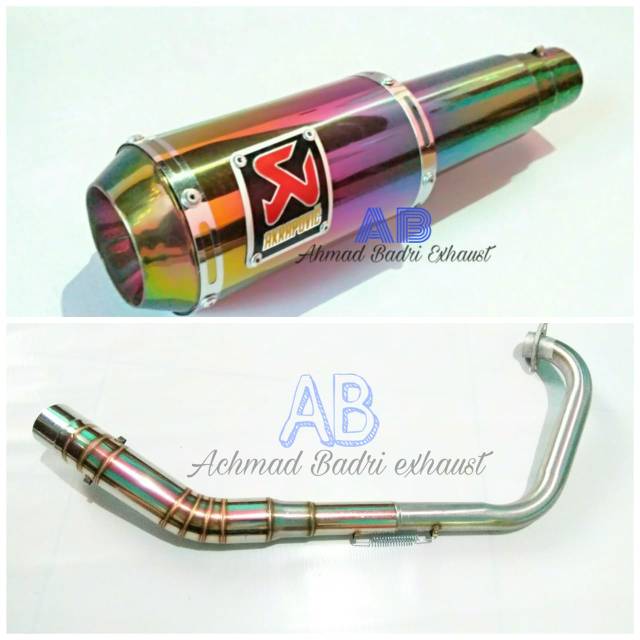 Knalpot MX 135 MX king 150 Vixion R15 satria Fu dll Akrapovic GP M1 rainbow exhaust EKZOS