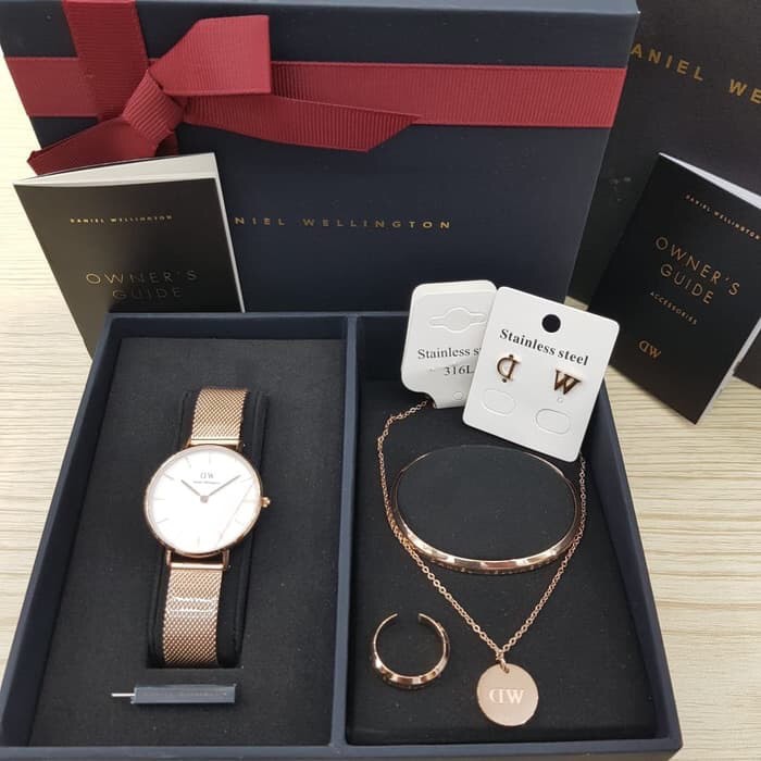 Jam tangan wanita Daniel Wellingtonn set Exclusive- kalung