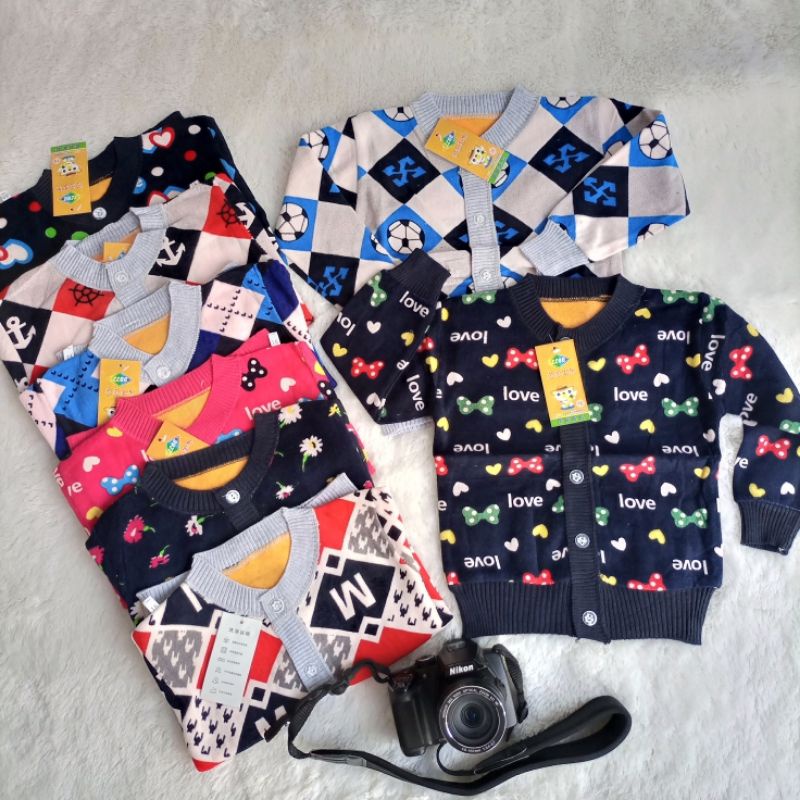 CARDIGAN RAJUT JAKET ANAK BAYI KARAKTER SWEATER IMPORT ANAK LAKI LAKI
