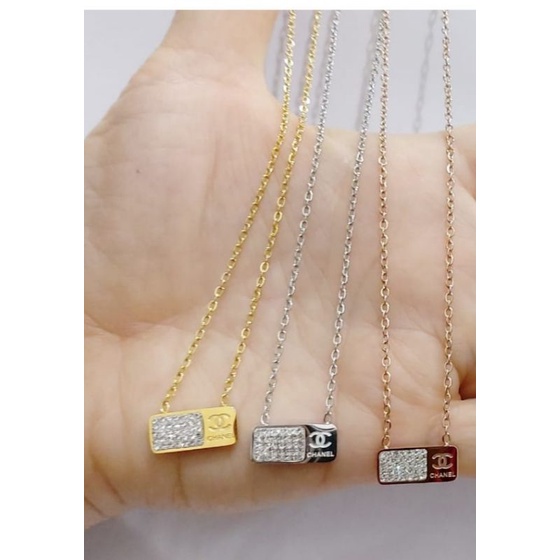 Kalung Titanium Wanita Model Korea Anti Karat