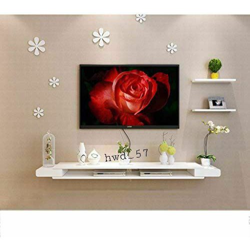 Rak Tv Kayu Minimalis Vintage Ambalan Tempel Serbaguna