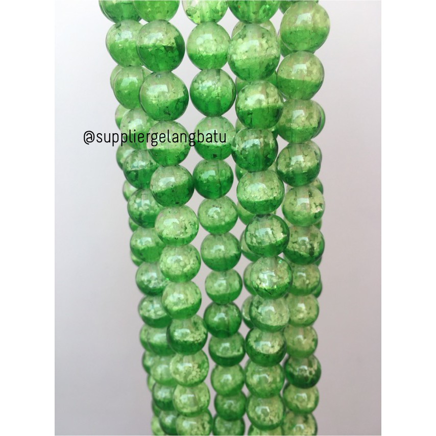 kristal GID HIJAU TUA 10mm glow in the dark fosfor IJO premium crystal green hornet aksesoris model