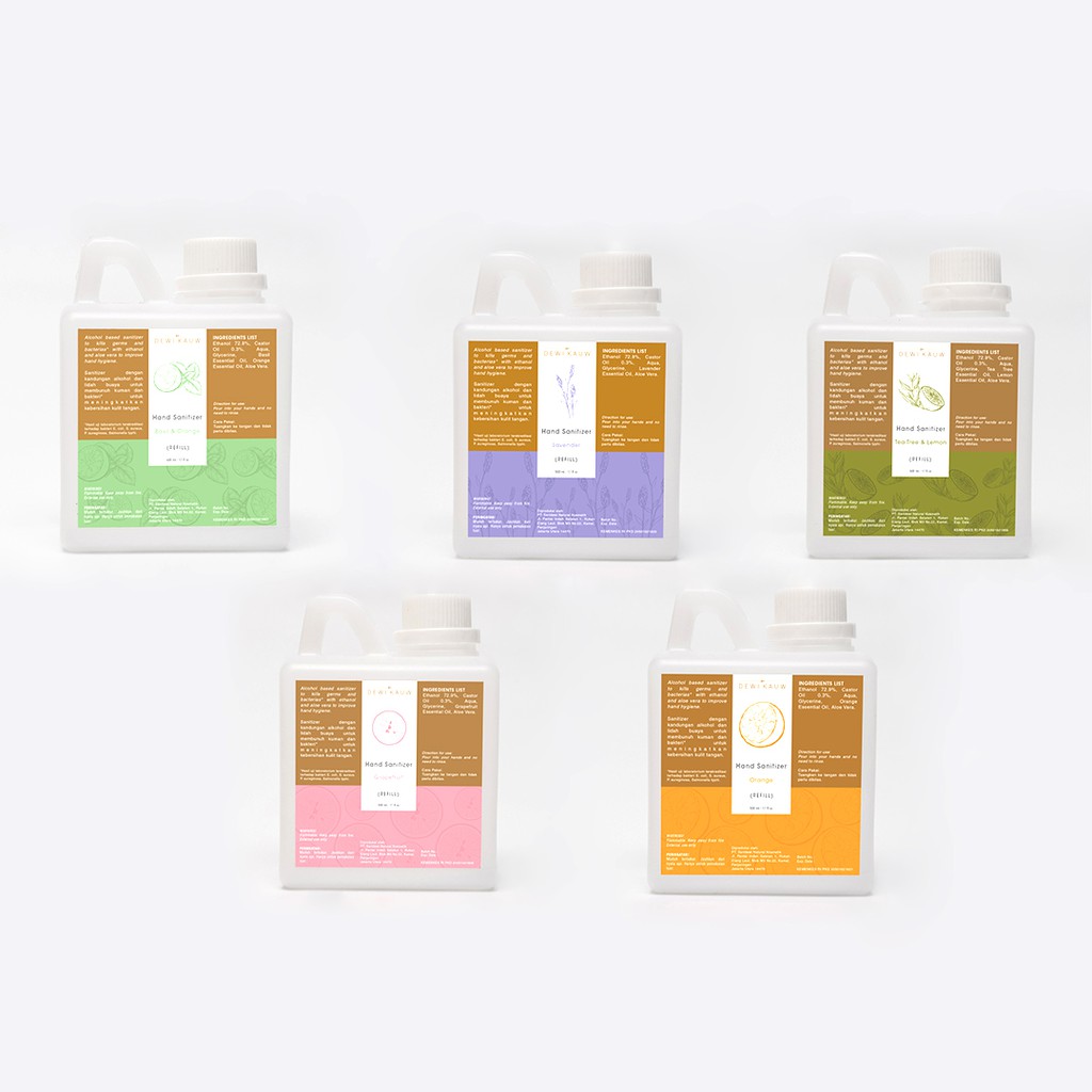 

Hand Sanitizer by Dewi Kauw (REFILL) 500ml Bundle