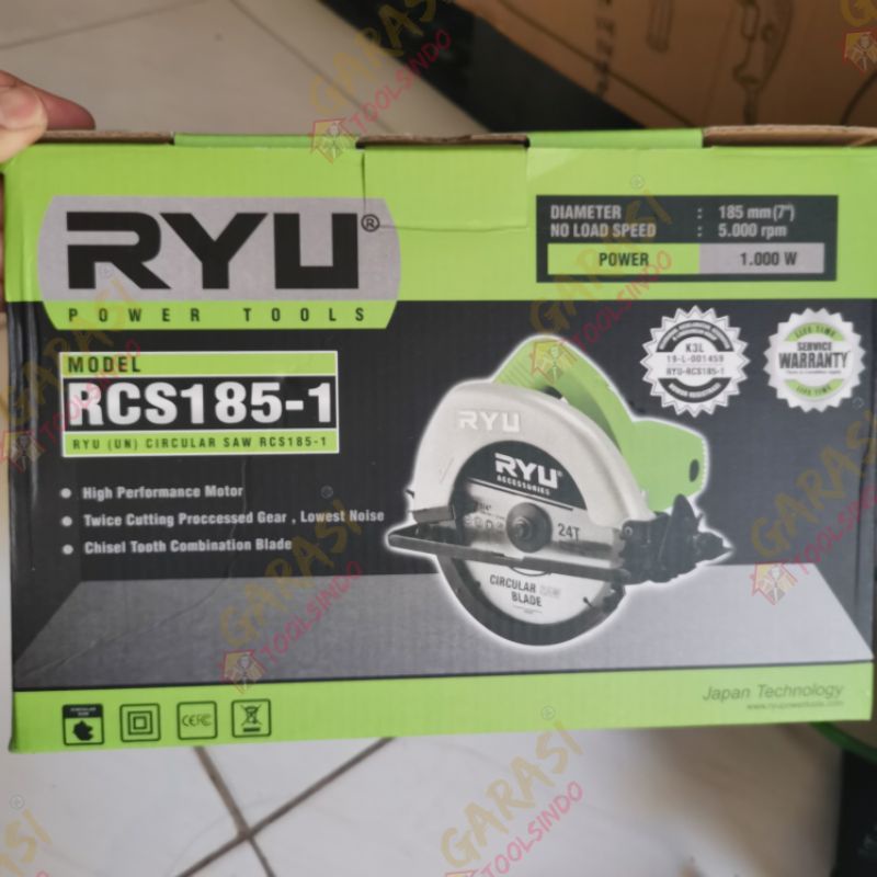 RYU CIRCLE SAW 7&quot; RCS 185-1 MESIN GERGAJI POTONG CIRCULAR SAW 7 INCH MESIN POTONG KAYU