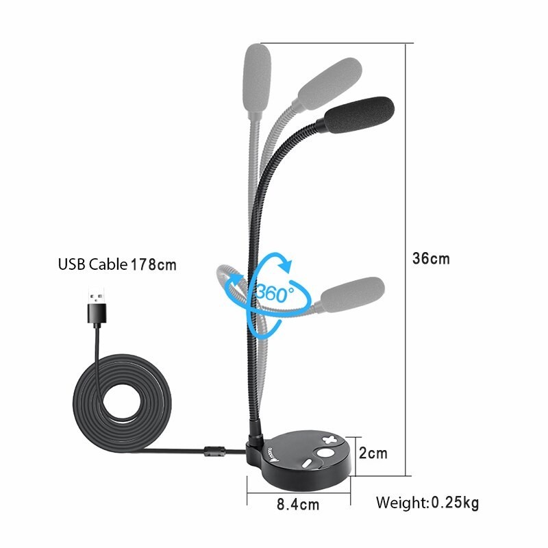 MAONO AU-GM10 Gooseneck USB Microphone Condenser