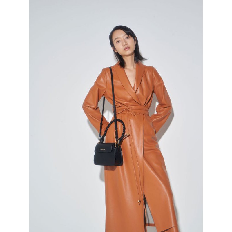 CK Twist Top Handle Bag