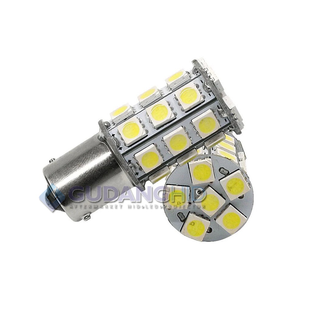 Lampu LED Rem Strobo Stoplamp 1157 S25 Bayonet 5050 27 Mata 12V Kedip