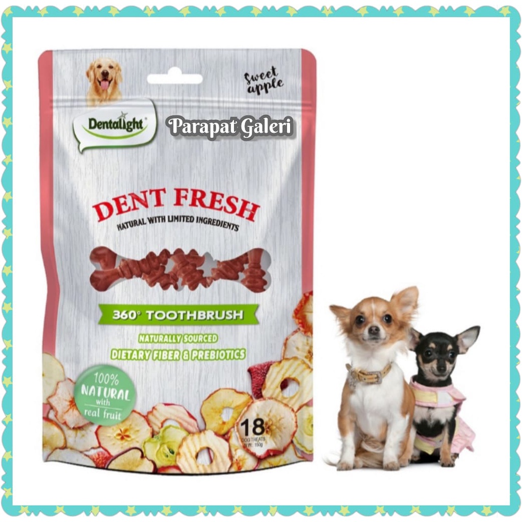 Dentalight DENT FRESH 360 Toothbrush Dental Snack 150Gr - Dog Snack - Snack Anjing