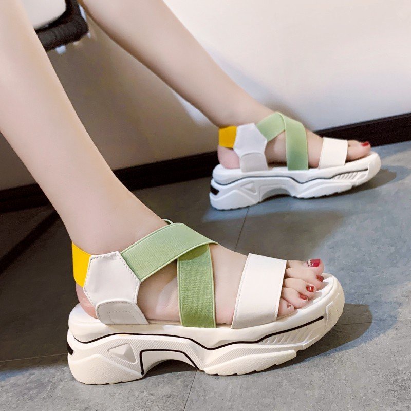 TBIG [COD] Sandal Wedges Tali Wanita HAISTRAP Import Korea Style Santai Wanita Remaja